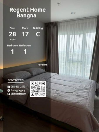 รูป T3833M ให้เช่าคอนโด Regent Home Bangna 28 ตร.ม. ชั้น 17 ตึก C line id : @livinglegacy - รูปที่ 1/6