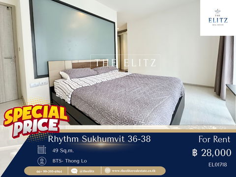 💥ห้องมาใหม่ " ริทึ่ม สุขุมวิท 36-38 "  ราคาดีมาก ห้องมาไวไปไว รีบจองก่อนเลย 💥  เดินทางสะดวก ใกล้  BTS-ทองหล่อ 🚄