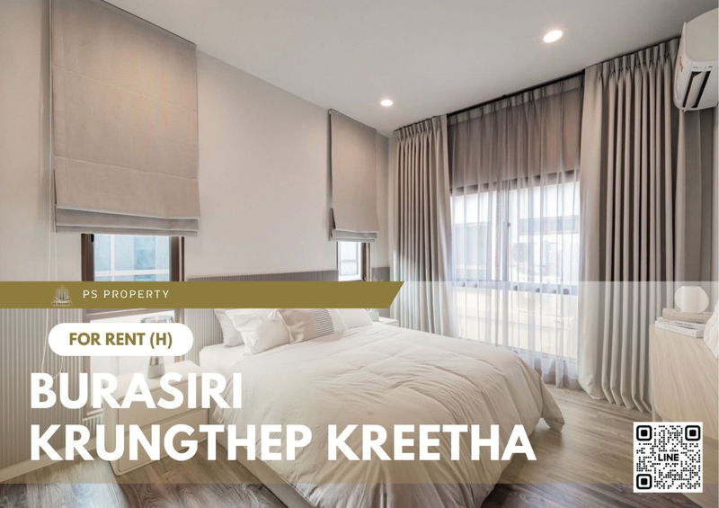 Houses for rent : Single house for rent 📍 Burasiri Krungthep Kreetha 📍 4 bedrooms, 4 bathrooms, fully furnished and equipped with appliances
