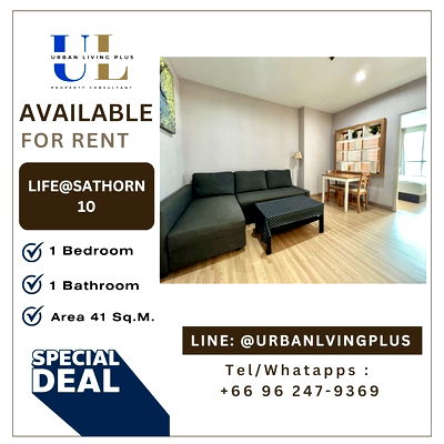 เช่าคอนโด BTS เซนต์หลุยส์ : ( UL2508113 ) Tel/Line 096-2479369, ให้เช่า ไลฟ์ แอท สาทร10 , 1 ห้องนอน, 1 ห้องน้ำ, ห้องสวย , พร้อมอยู่, ราคาพิเศษ!!