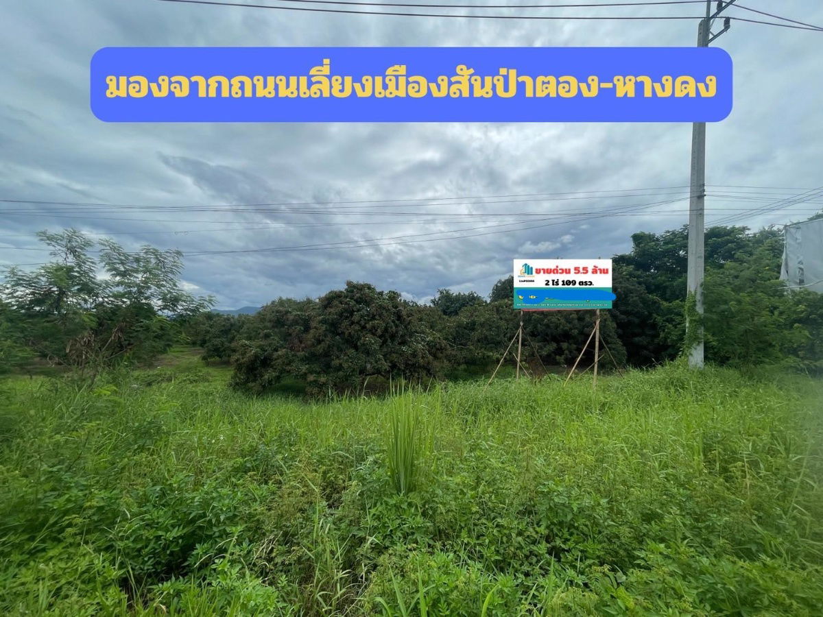 รูป ขายที่ดิน 2 ไร่ 109 ตรว. ริมถนนเลี่ยงเมืองสันป่าตอง-หางดง - รูปที่ 2/10