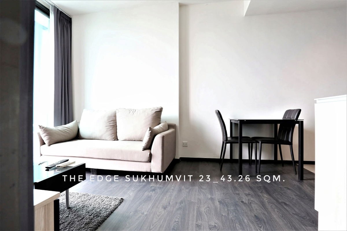 รูป 🎉Ready to RENT, The Edge Sukhumvit 23 corner unit unblocked view near BTS/MRT, Terminal 21 - รูปที่ 2/9