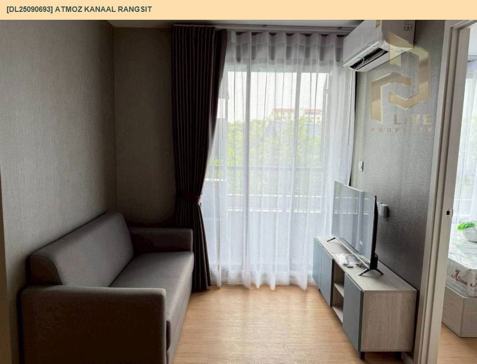 picture DL25090693 Condo for rent, Atmoz Kanaal Rangsit near -, ready to move in, call urgently 0638692663 LineID @162cjixi - 6/12