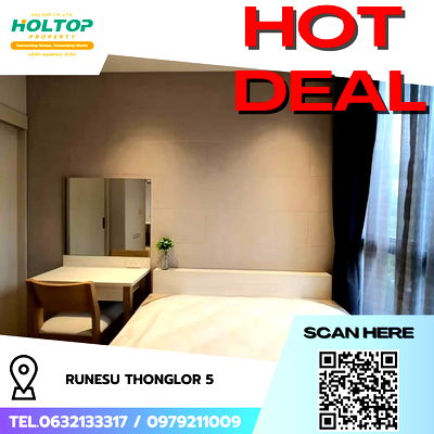 คอนโดให้เช่า : #R6654  🎉 290968 ให้เช่าคอนโด Runesu Thonglor 5