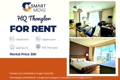 Condos for rent : 🔥 For Rent !! high floor 27++, city view, There is a bathtub!!🔥 Code C20240100819.......HQ Thonglor, 1 bed, 1 bath, furnished, ready to move in 📣📣