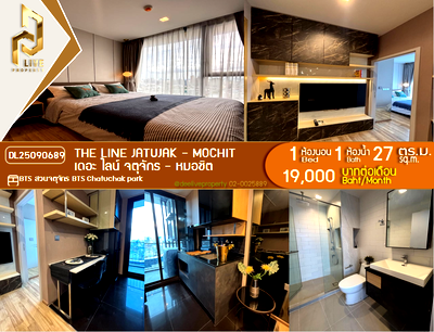 เช่าคอนโด MRT พหลโยธิน : DL25090689 ให้เช่าคอนโด เดอะ ไลน์ จตุจักร - หมอชิต (THE LINE Jatujak - Mochit) ใกล้ BTS สวนจตุจักร พร้อมเข้าอยู่ โทรด่วน 0800343450 LineID @655ebbvc