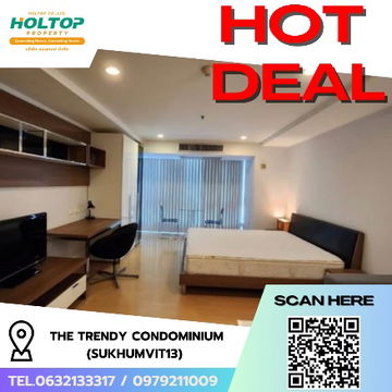 #R6672 🎉 290968 ให้เช่าคอนโด The Trendy Condominium (Sukhumvit13)