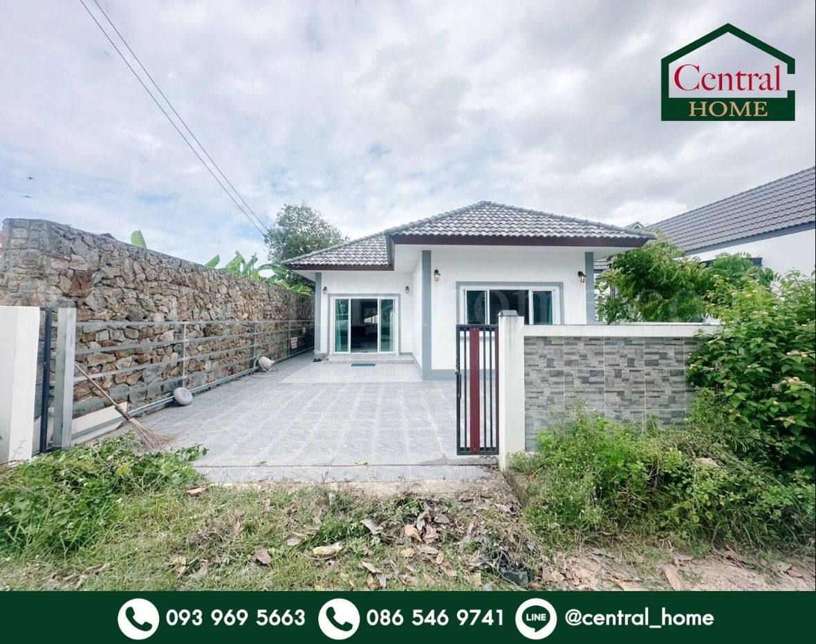 รูป บ้านเดี่ยว ชั้นเดียว บางละมุง ชลบุรี บ้านสร้างใหม่ไม่เคยเข้าอยู่ - รูปที่ 1/18