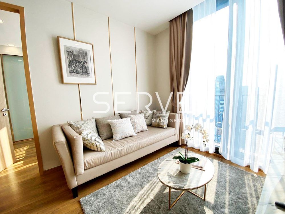picture Luxury Style 2 Beds with Bathtub on High Fl. 25+ BTS Phrom Phong 500 m. / Condo For Rent-Noble BE33 - 1/7