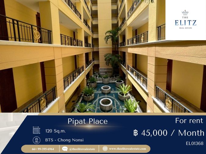 ✨ Pipat Place For Rent | ห้องสวย ขนาดใหญ่ Rare Item ย่านสีลม พร้อมเข้าอยู่ทันที 💯