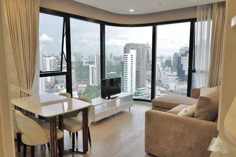 🎉 For Rent Condo ASHTON CHULA-SILOM Building 1, Floor 28,2 bed room, Room size 55 sqm