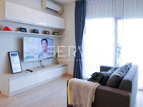 Corner unit 2 Bed 2 Bath Bright & Nice Next to MRT Thailand Cultural Centre 80 m. / Condo For Rent-Noble Revolve Ratchada 1
