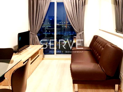 ขายคอนโด : 1 Bed Homey Style on High Fl. 20+ Next to MRT Thailand Cultural Centre 80 m. / Condo For Sale-Noble Revolve Ratchada 2