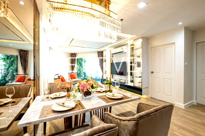 Condos for sale : Nice Room 3 Beds with Bathtub Large Unie Good Location MRT Phra Ram 9  500 m. and CentralPlaza-Belle Grand Rama 9