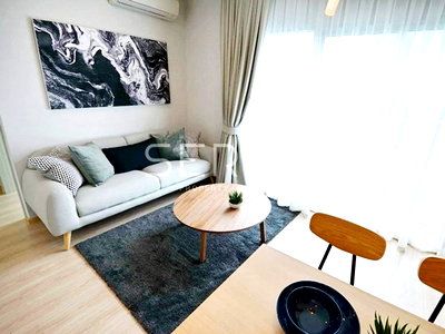 คอนโดให้เช่า : Corner Unit 2 Bed Nice Decorate Next to MRT Thailand Cultural Centre 80 m. / Condo For Rent-Noble Revolve Ratchada 1