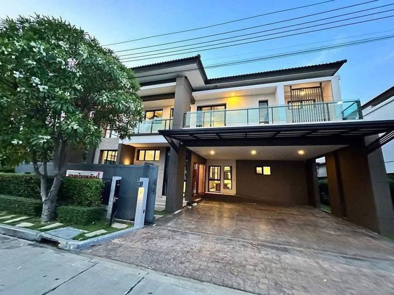 ขายบ้านเดี่ยว : บ้านเดี่ยวหรู โครงการ The City บางนา กม.7 Modern Luxury | หลังมุม | พร้อมเข้าอยู่