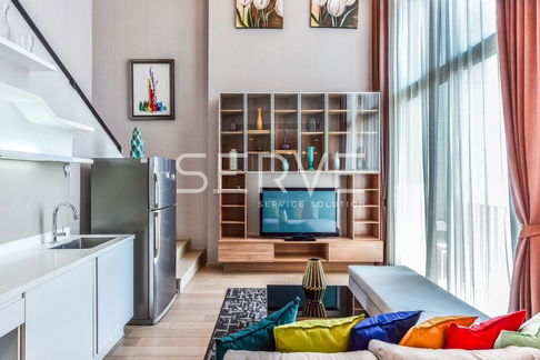 Duplex 2 Beds with Bathtub Nice Room & Good Location Next to BTS Ratchathewi 0 m. / For Rent-Pyne by Sansiri
