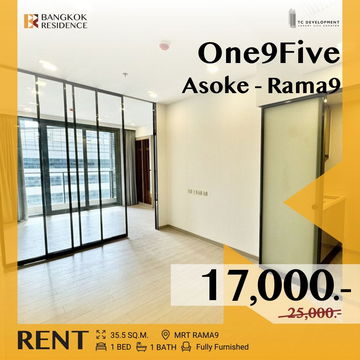  One9Five Asoke - Rama9  💫 High Ceiling Unit, Great Value 💥 Near MRT Rama9 