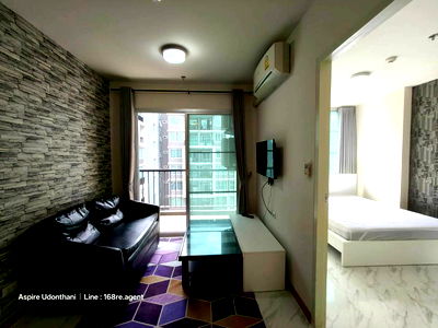 Condos for rent UD Town Udon : Ready for rent, Kalpapruek Grand Park Condo, Udon Thani, swimming pool view, 29 sq m.