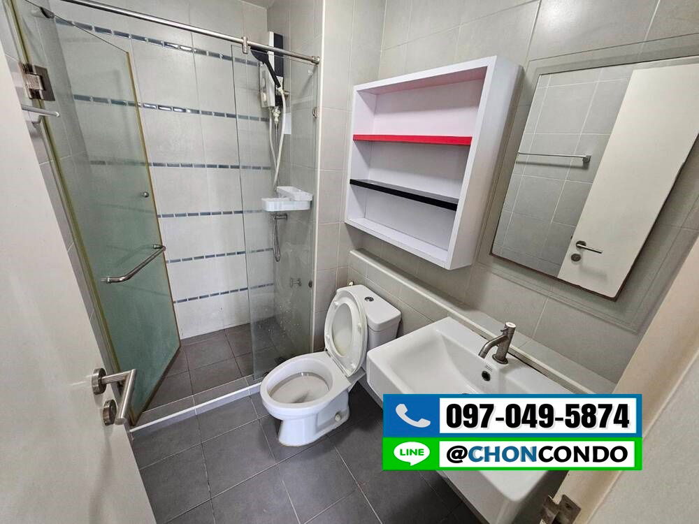 รูป DCondo ดีคอนโด ชั้น6 ตึกB  ---------------ห้องมุม + มีเครื่องซักผ้า-----------------Tel 097-049-5874 (Line: @choncondo มี@ด้วย) - รูปที่ 4/13