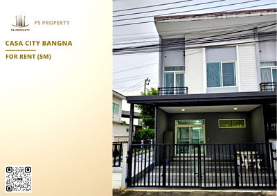 เช่าทาวน์โฮม ถนนบางนา - ตราด : ทาวน์เฮ้าส์ให้เช่า ✨ Casa City Bangna ✨ 3 ห้องนอน 2 ห้องน้ำ เฟอร์นิเจอร์ และ เครื่องใช้ไฟฟ้าครบ 