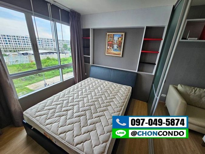 DCondo ดีคอนโด ชั้น6 ตึกB  ---------------ห้องมุม + มีเครื่องซักผ้า-----------------Tel 097-049-5874 (Line: @choncondo มี@ด้วย)