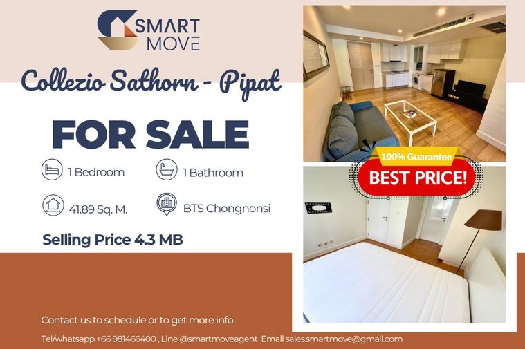 🔥FOR SALE !!🔥Code C20250100074..........Collezio Sathorn - Pipat, 1 bedroom, 1 bathroom, furnished, Special Deal!!📢📢📢