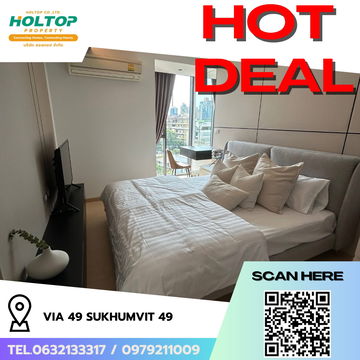 #R6751 🎉 011068  ให้เช่าคอนโด Via 49 Sukhumvit 49