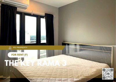 คอนโดให้เช่า : ให้เช่า 📍 The Key Rama 3 📍 เฟอร์นิเจอร์และเครื่องใช้ไฟฟ้าครบ ใกล้ BRT สถานีเจริญราษฎร์