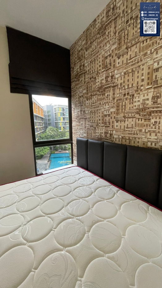 picture 💙For rent iCondo Sukhumvit 103, corner room, pool view, fully furnished, BTS Udomsuk💙 Call 092-8366444 Dao // Line ID: @enrichagent - 3/10