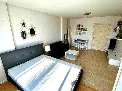 คอนโดให้เช่า : ให้เช่า ดีคอนโด รามคำแหง 64 มีเฟอร์นิเจอร์+เครื่องใช้ไฟฟ้าครบ