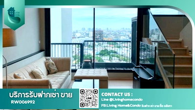 คอนโดให้เช่า : ให้เช่า คอนโด Rhythm Sukhumvit 44/1 ห้องกว้าง Duplex เฟอร์ฯครบ ทำเลดีสุดๆ ติด BTS พระโขนง- RW006992