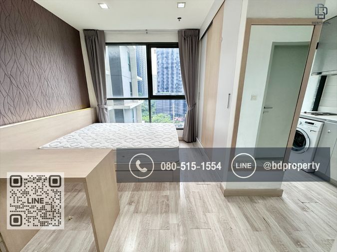 Bestdeal ให้เช่า Studio 22ตรม.ราคา 13,500/เดือนเท่านั้น เฟอร์นิเจอร์และเครื่องใช้ไฟฟ้าครบ “IDEO MOBI RAMA 9” ใกล้MRT และ เซ็นทรัลพระราม 9 เพียง 80 ม.