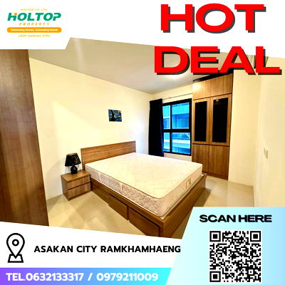 คอนโดให้เช่า : #R6759  🎉 021068 ให้เช่าคอนโด Asakan City Ramkhamhaeng