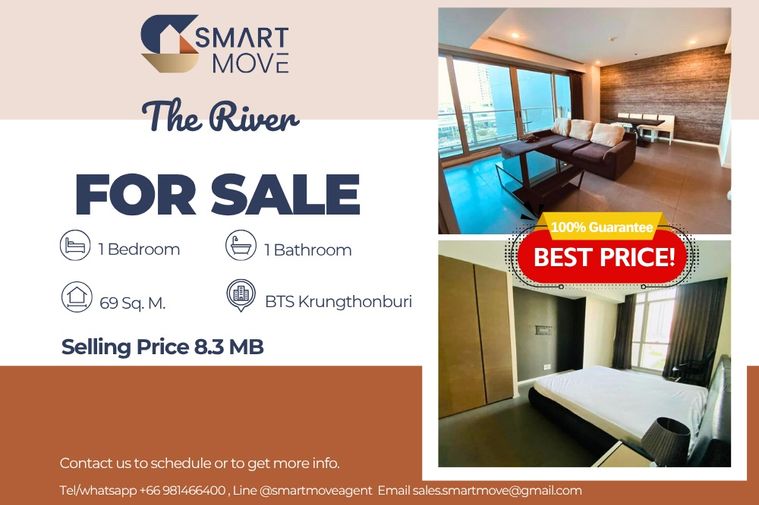 🔥 ขายพร้อมผู้เช่า !! วิวเมือง, ห้องอยู่ทิศเหนือ!!🔥 Code C20221206484.......The River, 1 ห้องนอน, 1 ห้องน้ำ , แต่งครบ, ราคาพิเศษ!!📣📣