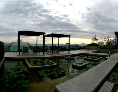 Condos for sale Tesco Lotus South Pattaya : Condo for sale ACQUA near Jot Thian Beach, beautiful studio room, cheap, 34.5 sq m.