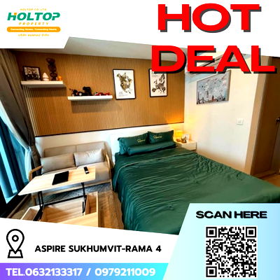 คอนโดให้เช่า : #R6781 🎉 021068 ให้เช่าคอนโด Aspire Sukhumvit-Rama 4
