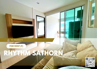 คอนโดให้เช่า : ให้เช่า 📍 Rhythm Sathorn 📍 เฟอร์นิเจอร์ และ เครื่องใช้ไฟฟ้าครบ ใกล้ BTS สุรศักดิ์