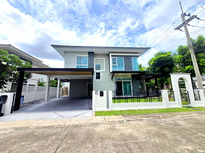 บ้านเดี่ยว ลำลูกกา คลองหก : บ้านเดี่ยว หลังมุม ทำเลดีมาก ตกแต่งใหม่สวยงาม พร้อมเฟอร์นิเจอร์ ม.เดอะทรัสต์ กาญจนาภิเษก-หทัยราษฎร์