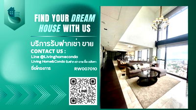 Condos for rent Charn Issara Tower : Luxury condo for rent, The Met Condominium, Duplex unit, beautifully decorated, 360-degree view of the Chao Phraya River.- RW007010