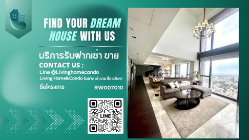 Luxury condo for rent, The Met Condominium, Duplex unit, beautifully decorated, 360-degree view of the Chao Phraya River.- RW007010