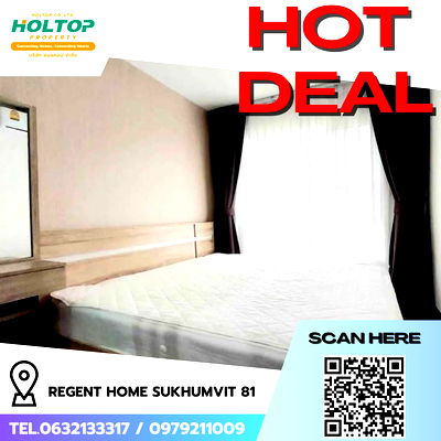 คอนโดให้เช่า : #R6785  🎉 031068 ให้เช่าคอนโด Regent Home Sukhumvit 81 