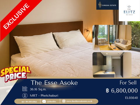🚨 Rare Unit Alert by SINGHA ESTATE 🚨 The Esse Asoke ชั้น 10 วิวสวนยุโรปสุดโรแมนติก
