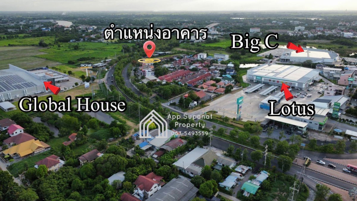 picture Commercial building for sale, 68.4 sq m, corner room, bypass road, Muang District, Ang Thong Province - 5/14