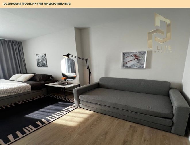 1-bed condo for rent, 24 sqm, Modiz Rhyme Ramkhamhaeng