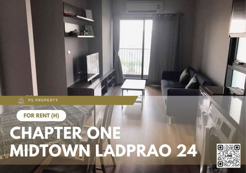 For rent 📍 Chapter One Midtown Ladprao 24 📍 2 bedrooms, 2 bathrooms, fully furnished and equipped, near Central Ladprao