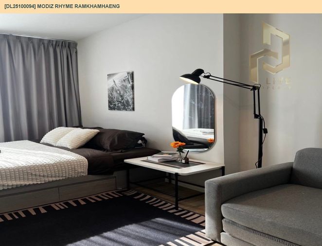 1-bed condo for rent, 24 sqm, Modiz Rhyme Ramkhamhaeng