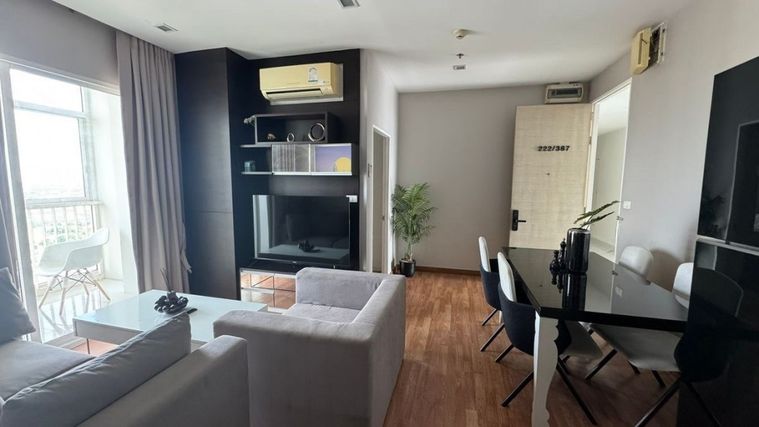 For rent, beautiful room, 3 bedrooms, The Coast Bangkok, 86 sq m, 35th floor, near BTS Bangna