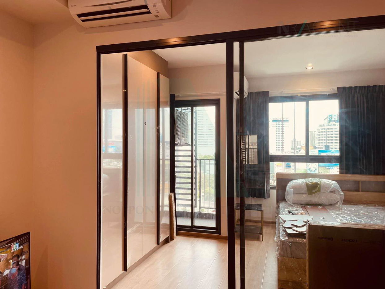รูป 🔺 ให้เช่าคอนโด ไอดีโอ พระราม 9 - อโศก อาคาร 1 ชั้น 12 1 ห้องนอน ขนาด 34 ตรม ใกล้ MRT พระราม 9 - รูปที่ 1/8