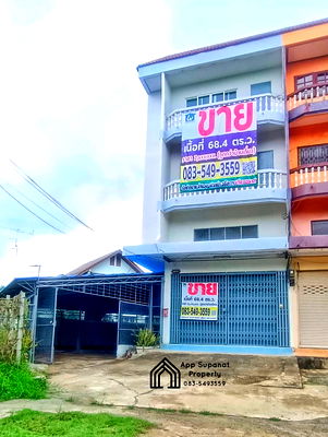 Shophouses for sale : Commercial building for sale, 68.4 sq m, corner room, bypass road, Muang District, Ang Thong Province